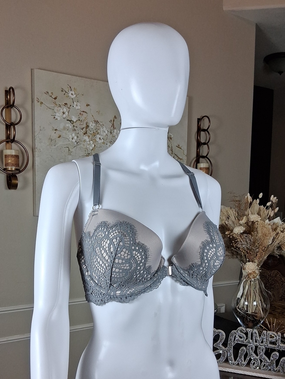 Victoria's Secret Dream Angels Collection Lace Overlay Racerback Bra 32DDD - Picture 16 of 16